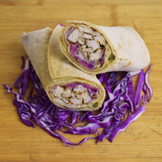 Chicken hummus wrap