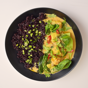 Thai Peanut Butter Curry with Black Rice