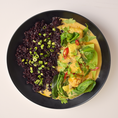 Thai Peanut Butter Curry with Black Rice