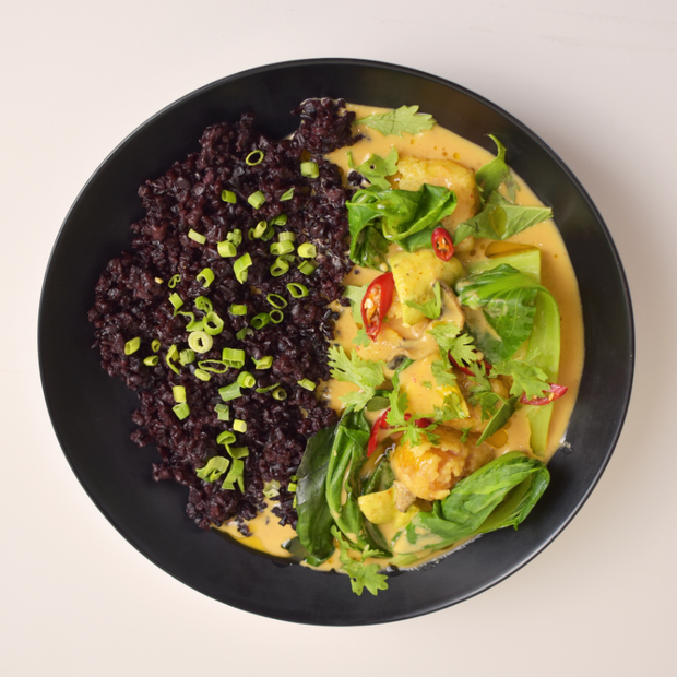 Thai Peanut Butter Curry with Black Rice