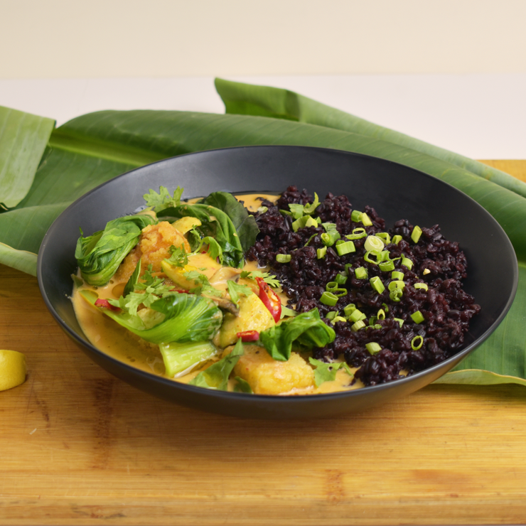 Thai Peanut Butter Curry with Black Rice