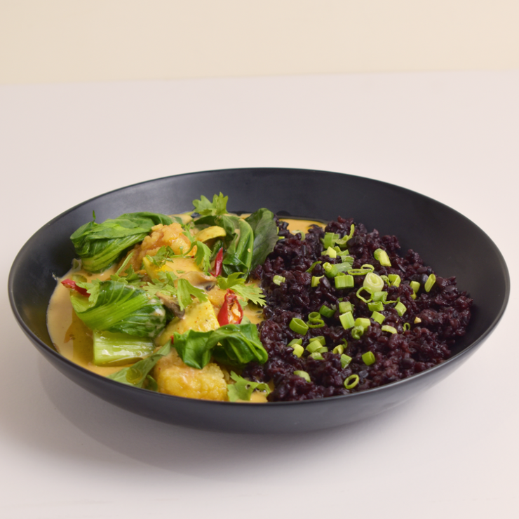 Thai Peanut Butter Curry with Black Rice