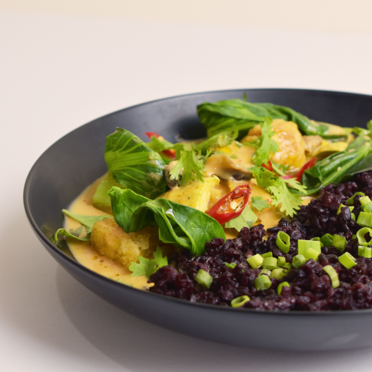 Thai Peanut Butter Curry with Black Rice