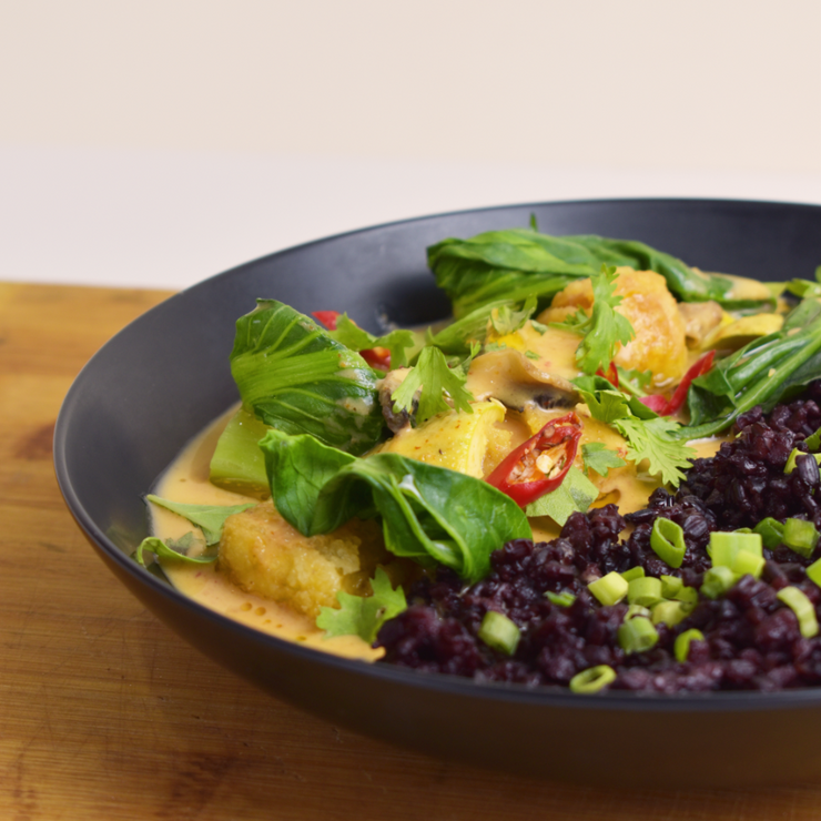 Thai Peanut Butter Curry with Black Rice