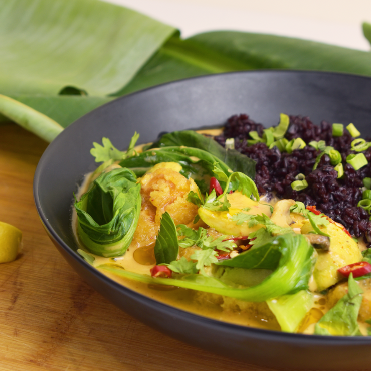 Thai Peanut Butter Curry with Black Rice